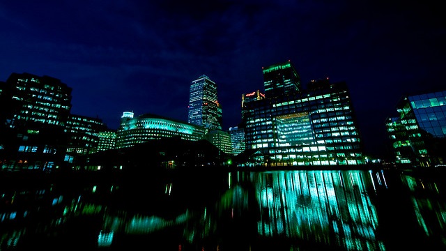 Docklands at night